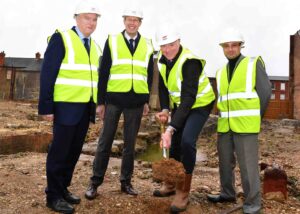 Officials mark the start of work on Gainsborough's new Savoy Cinema