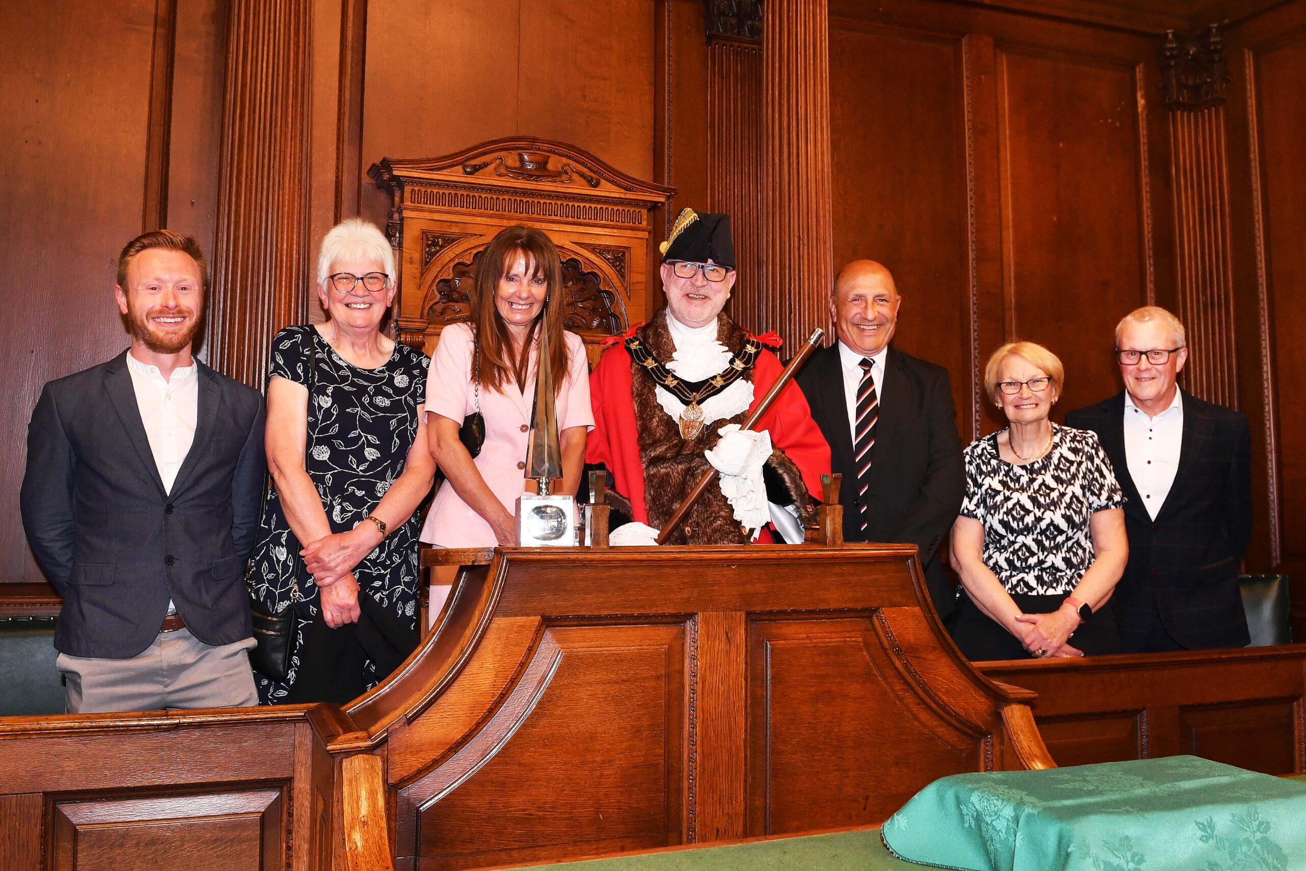 Lincoln Wellington president and fellow club members at the Lincoln Civic Award ceremony